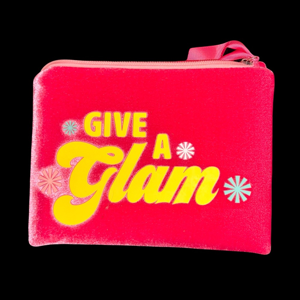 Benefit cosmetics “Give a Glam”velvet velour limited edition makeup bag